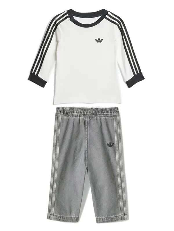 Adidas adidas Set majica i hlače Denim JW5312 Bijela Regular Fit