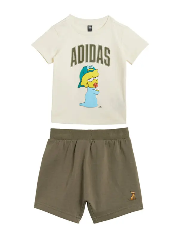 Adidas adidas Set majica i hlače The Simpsons JL9174 Bež Regular Fit