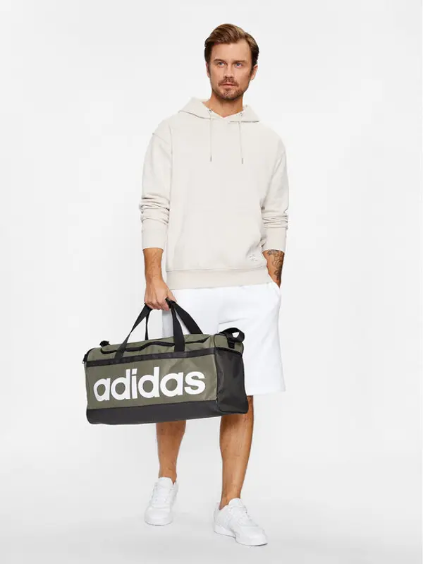 Adidas adidas Sportska torba Essentials Linear Duffel Bag Medium HR5350 Zelena