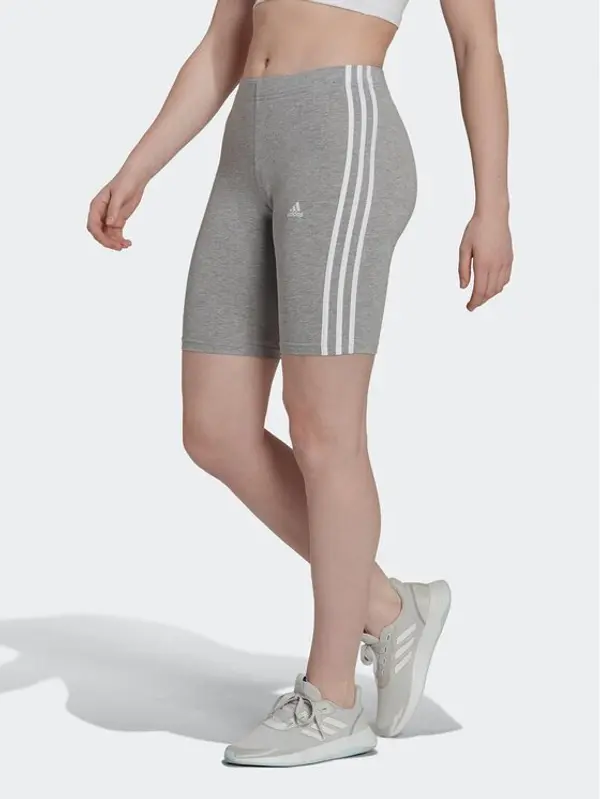 Adidas adidas Sportske kratke hlače Essentials 3-Stripes Bike Shorts HF5956 Siva