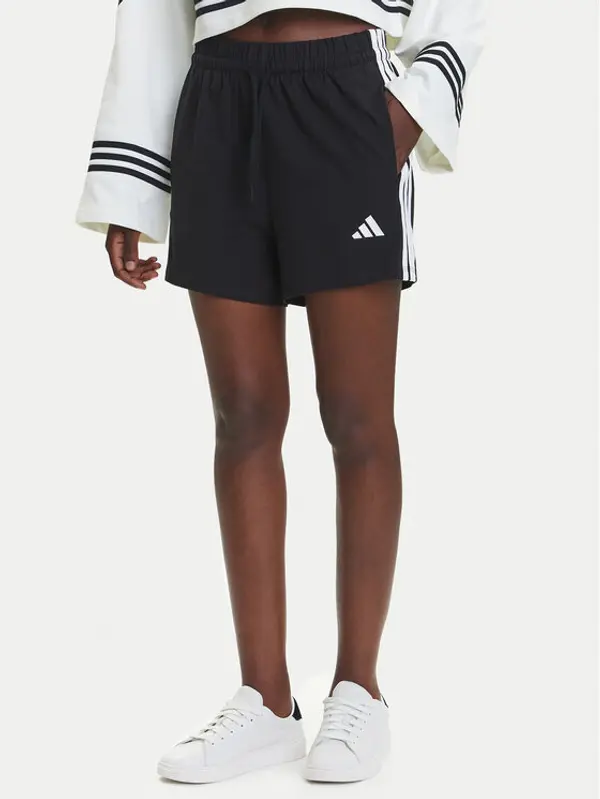 Adidas adidas Sportske kratke hlače Essentials 3-Stripes JD0908 Crna Regular Fit