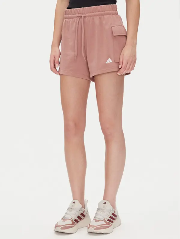Adidas adidas Sportske kratke hlače Essentials Small Logo JC5703 Ružičasta Loose Fit