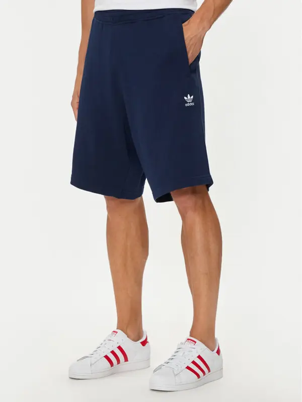 Adidas adidas Sportske kratke hlače Essentials Trefoil IY8521 Tamnoplava Regular Fit