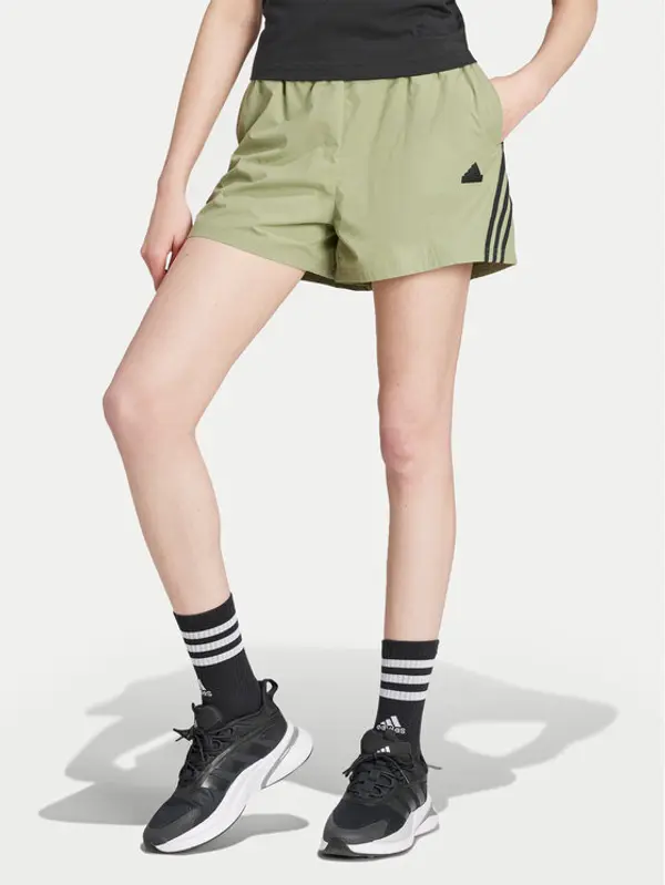 Adidas adidas Sportske kratke hlače Future Icons 3-Stripes IW7707 Zelena Loose Fit