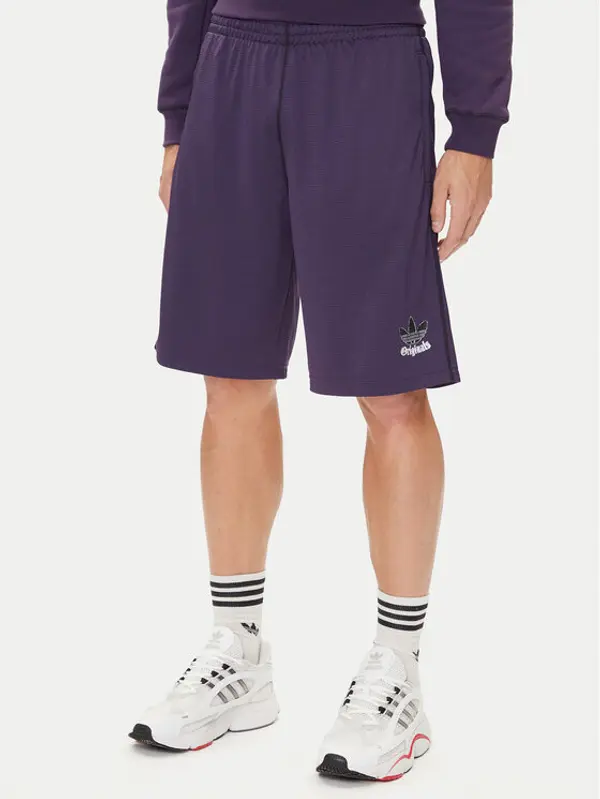Adidas adidas Sportske kratke hlače Graphic Mesh JY2758 Ljubičasta Loose Fit