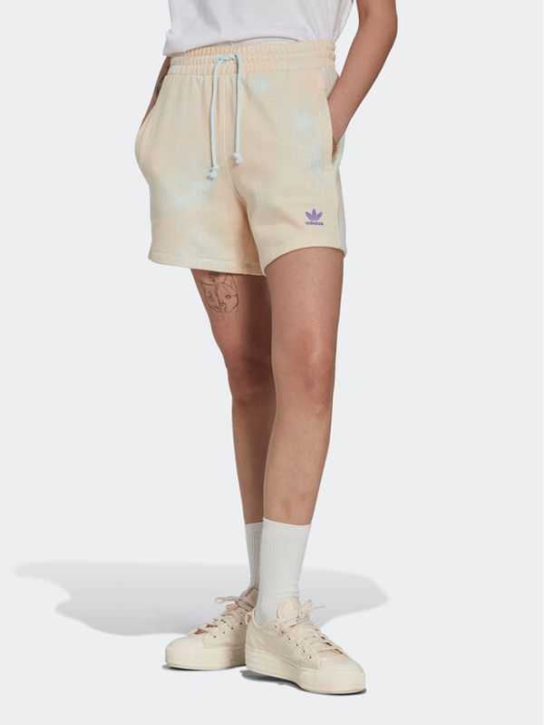 adidas adidas Sportske kratke hlače HL6610 Bež Relaxed Fit