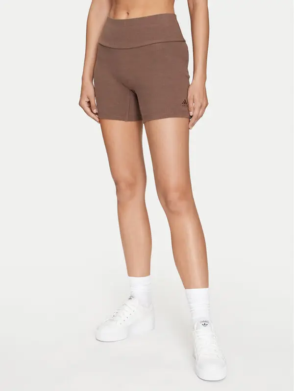 Adidas adidas Sportske kratke hlače Lounge IY6742 Smeđa Slim Fit