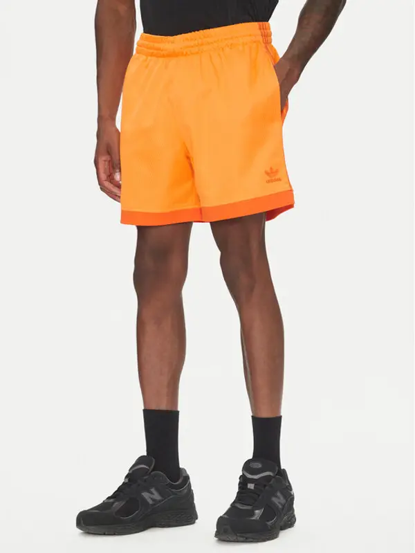 Adidas adidas Sportske kratke hlače Mock Eyelet JP1103 Svijetlo narančasta Regular Fit