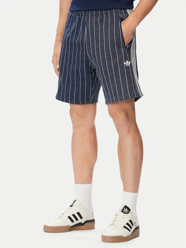 Adidas adidas Sportske kratke hlače Pinstripes Shorts KR9706 Tamnoplava Regular Fit