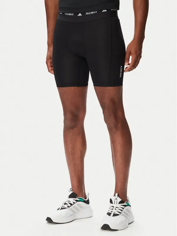 Adidas adidas Sportske kratke hlače Techfit Hybrid KG1822 Crna Slim Fit