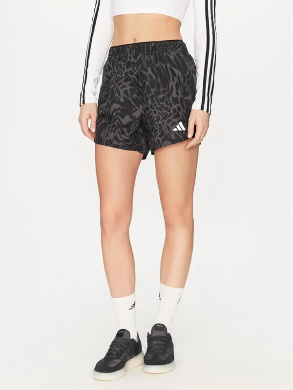 Adidas adidas Sportske kratke hlače Train Essentials Allover Print Workout JE8685 Crna Regular Fit