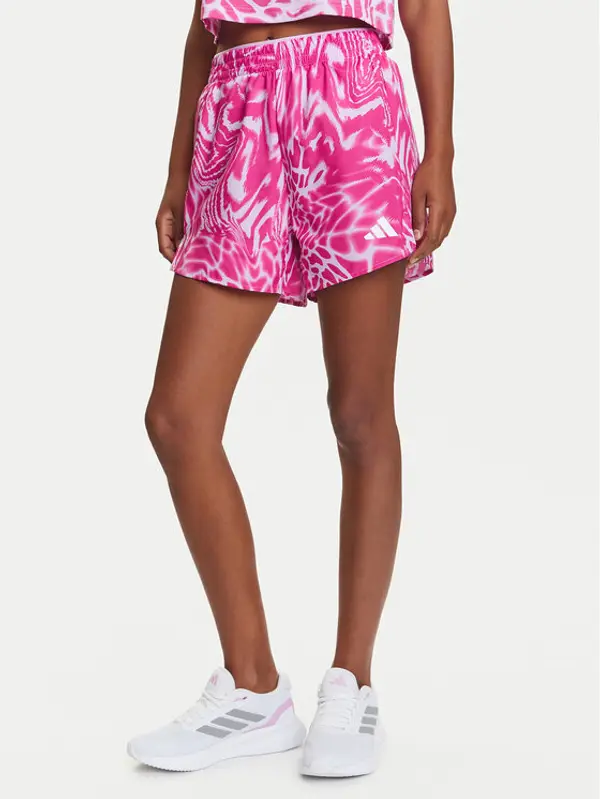 Adidas adidas Sportske kratke hlače Train Essentials Allover Print Workout JE8692 Ljubičasta Regular Fit