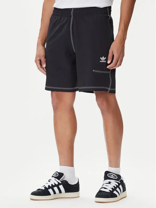 Adidas adidas Sportske kratke hlače Trefoil Essentials KA8539 Crna Loose Fit