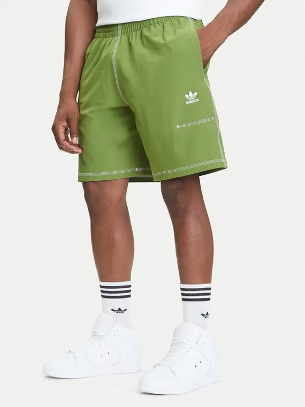 Adidas adidas Sportske kratke hlače Trefoil Essentials KA8540 Zelena Loose Fit