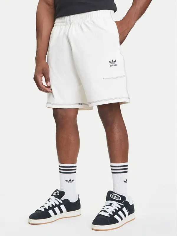Adidas adidas Sportske kratke hlače Trefoil Essentials KA8541 Écru Loose Fit