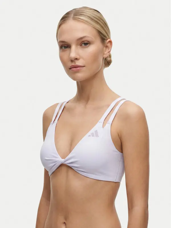 Adidas adidas Sportski grudnjak Optime Workout Reversible Twist Light Support Bra KS6053 Svijetlo ljubičasta