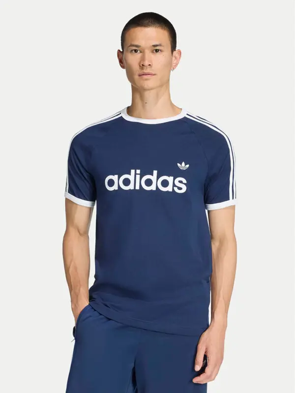 Adidas adidas T-shirt 3-Stripes Ringer KF0419 Tamnoplava Slim Fit