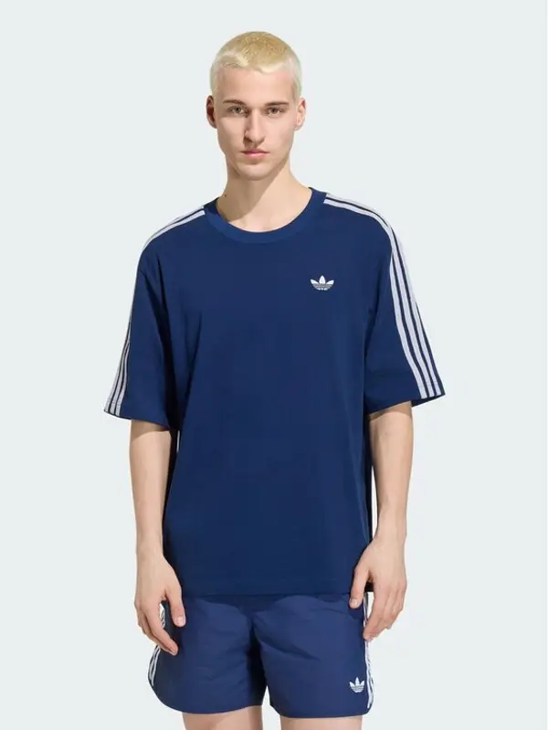 Adidas adidas T-shirt Adicolor 3-Stripes Oversized Tee KS7414 Tamnoplava Oversize