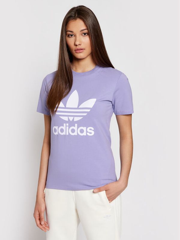 adidas adidas T-shirt adicolor Classics Trefoil GN2905 Ljubičasta Regular Fit
