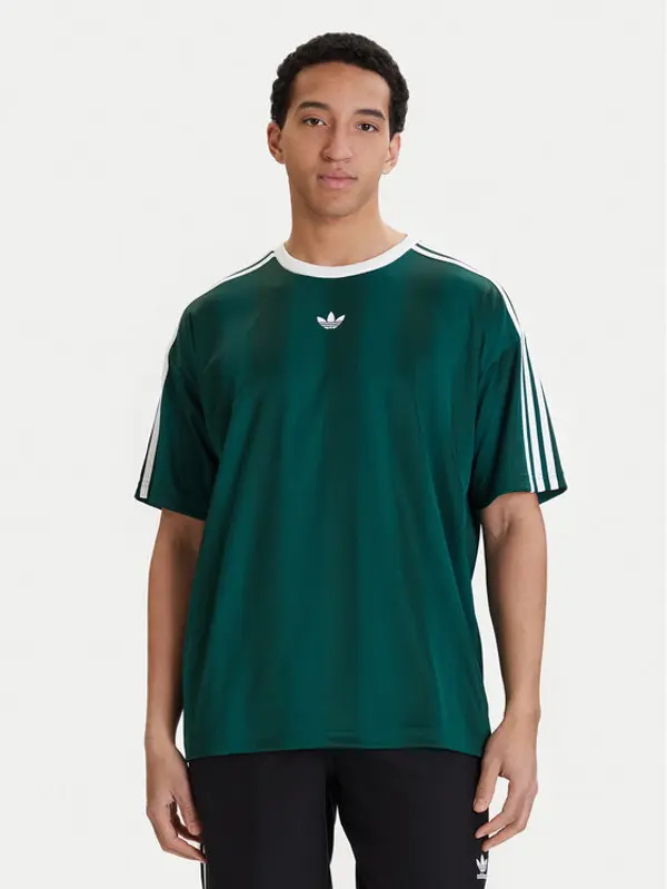 Adidas adidas T-shirt adicolor Jacquard KD5834 Zelena Loose Fit