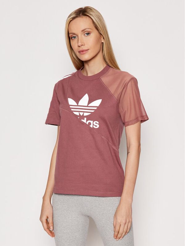 adidas adidas T-shirt adicolor Split Trefoil HC7044 Ružičasta Regular Fit