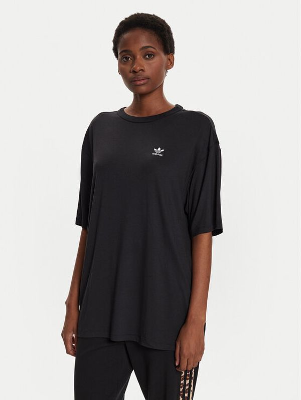 adidas adidas T-shirt adicolor Trefoil IU2408 Crna Loose Fit