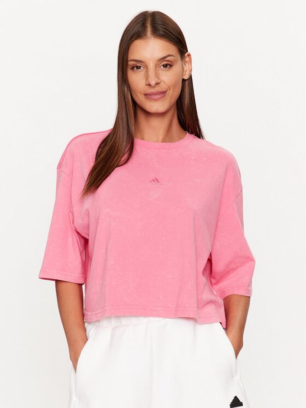 adidas adidas T-shirt ALL SZN Fleece Washed IK4262 Ružičasta Loose Fit