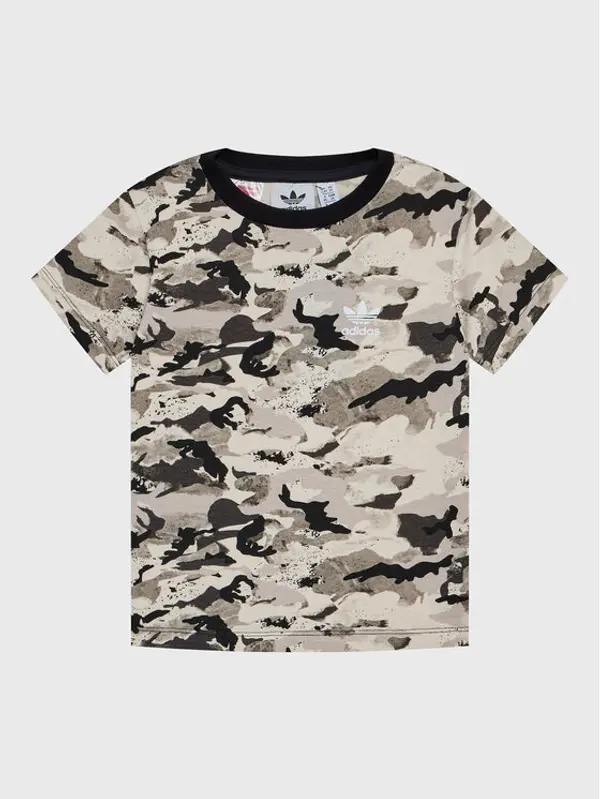 Adidas adidas T-shirt Allover HK0276 Bež Regular Fit