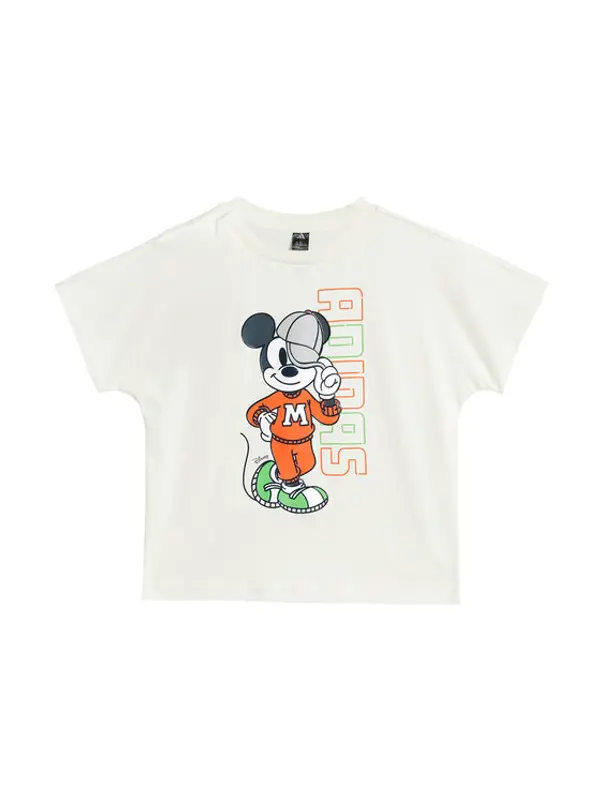 Adidas adidas T-shirt Disney Mickey Mouse JL9169 Bijela Loose Fit