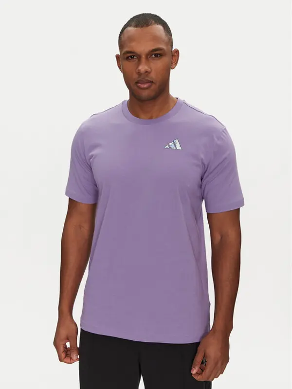 Adidas adidas T-shirt Earth Day Graphic JI6757 Ljubičasta Regular Fit