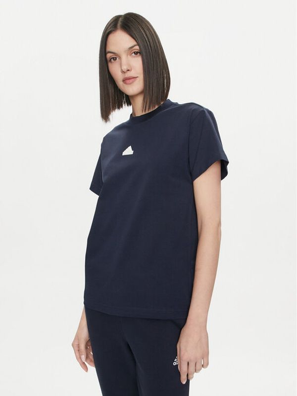 adidas adidas T-shirt Embroidered IS4289 Tamnoplava Regular Fit
