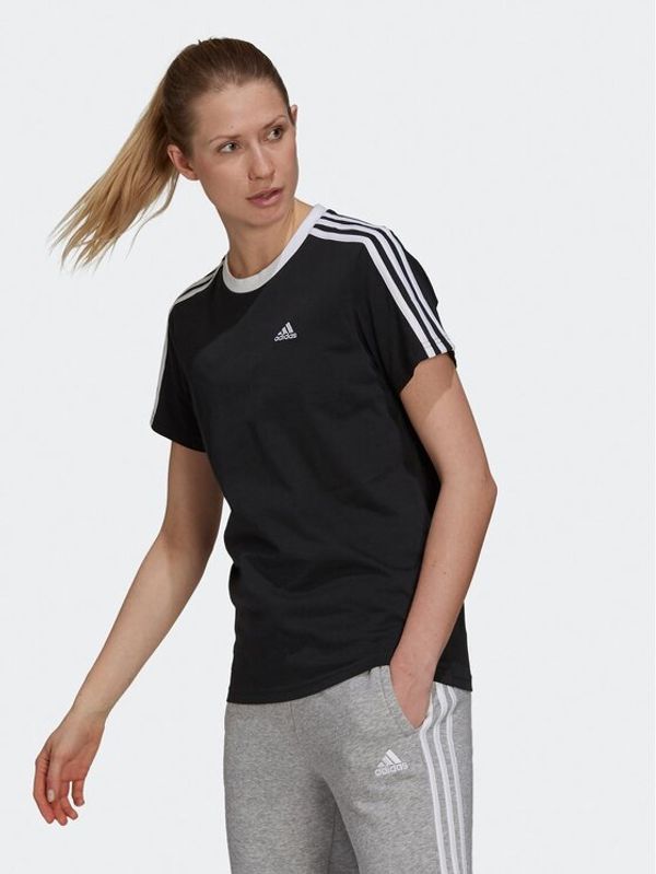 adidas adidas T-shirt Essentials 3-Stripes GS1379 Crna Loose Fit