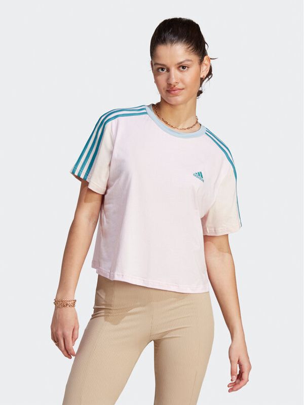 adidas adidas T-shirt Essentials 3-Stripes IM0364 Ružičasta Loose Fit
