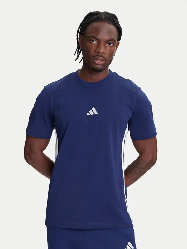 Adidas adidas T-shirt Essentials 3-Stripes JE6399 Plava Regular Fit