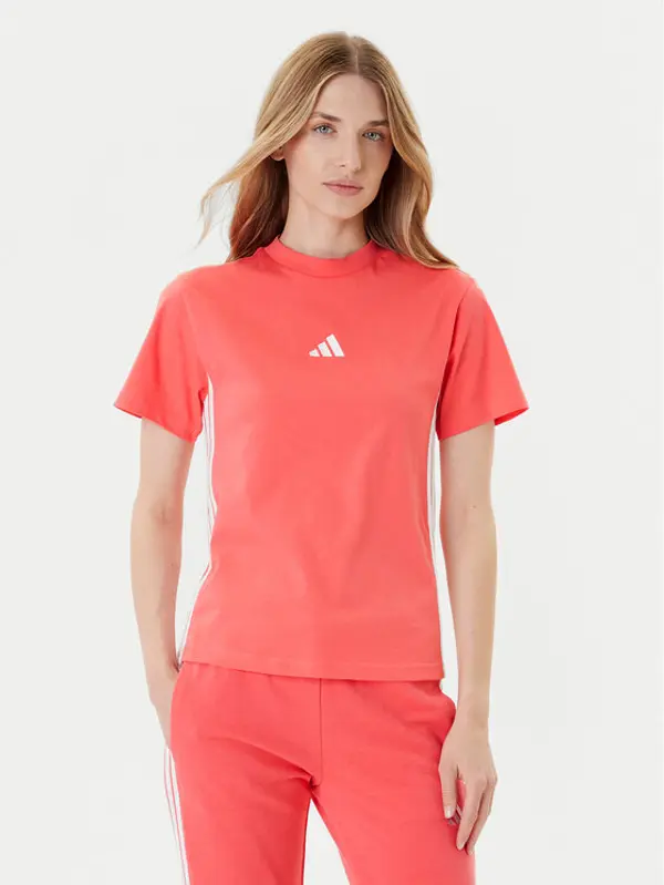Adidas adidas T-shirt Essentials 3-Stripes KE4377 Koraljna Regular Fit