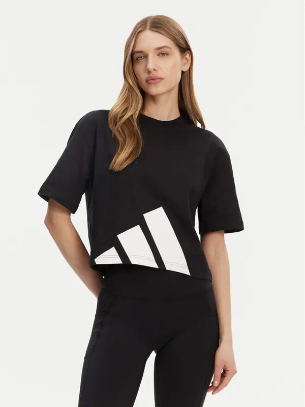 Adidas adidas T-shirt Essentials Big Logo Boyfriend JG8736 Crna Loose Fit
