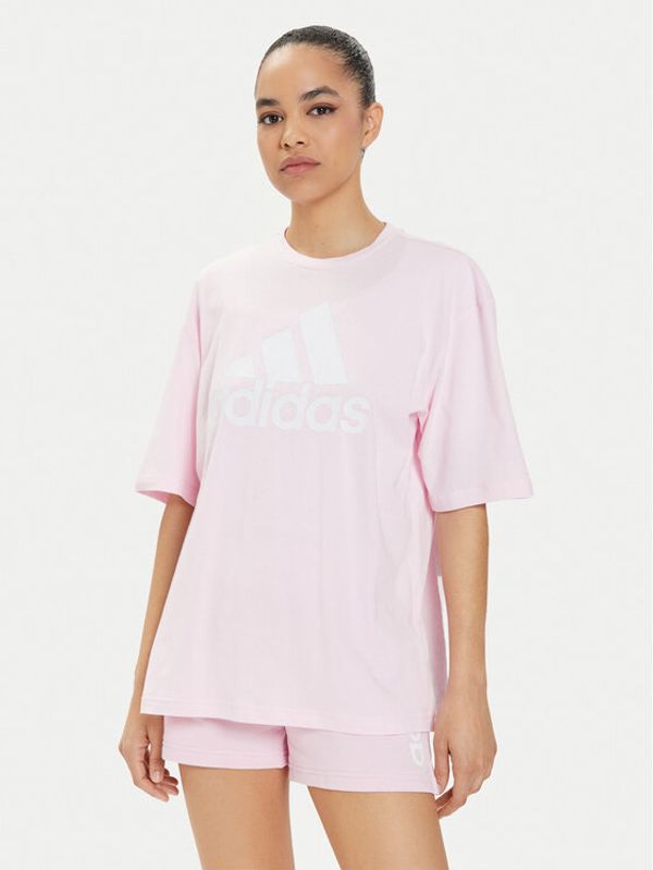 adidas adidas T-shirt Essentials Big Logo IC9860 Ružičasta Loose Fit