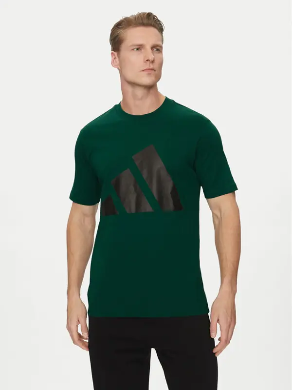 Adidas adidas T-shirt Essentials Big Logo JE8932 Zelena Regular Fit