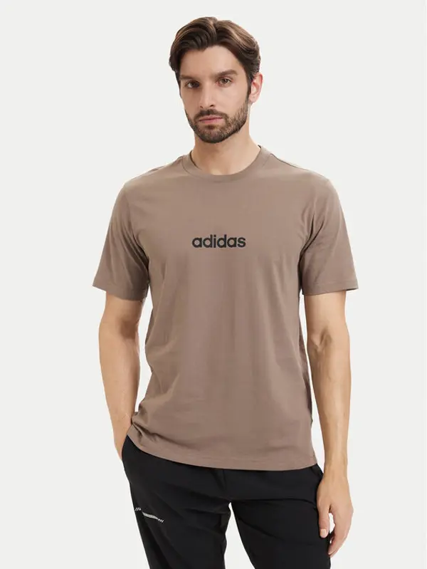 Adidas adidas T-shirt Essentials Linear KF2390 Bež Regular Fit