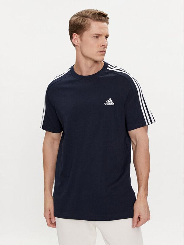 adidas adidas T-shirt Essentials Single Jersey 3-Stripes T-Shirt IC9335 Plava Regular Fit