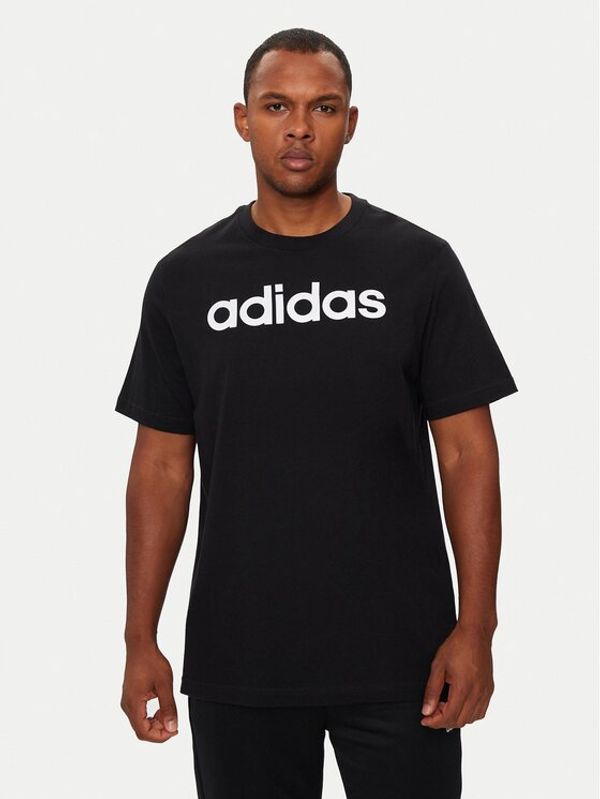 adidas adidas T-shirt Essentials Single Jersey Linear Embroidered Logo T-Shirt IC9274 Crna Regular Fit