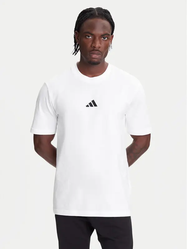 Adidas adidas T-shirt Essentials Small Logo JF1092 Bijela Regular Fit