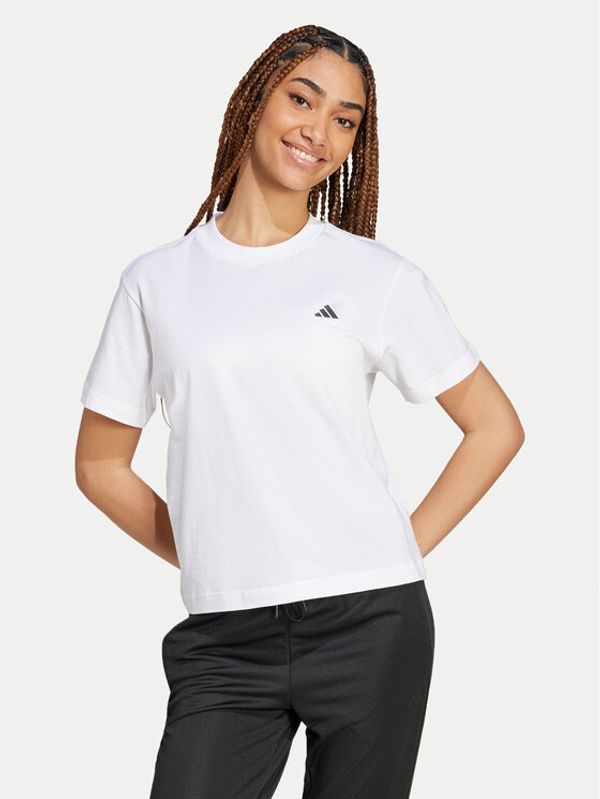 adidas adidas T-shirt Essentials Small Logo JH3693 Bijela Slim Fit