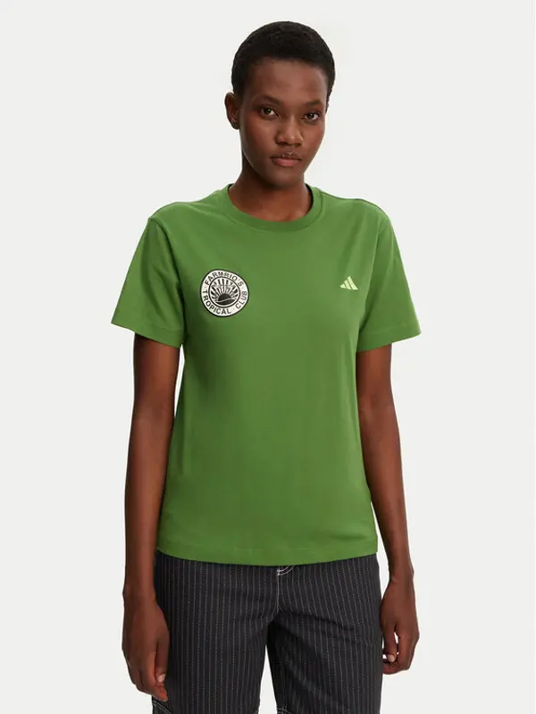 Adidas adidas T-shirt FARM Graphic JD6292 Zelena Regular Fit