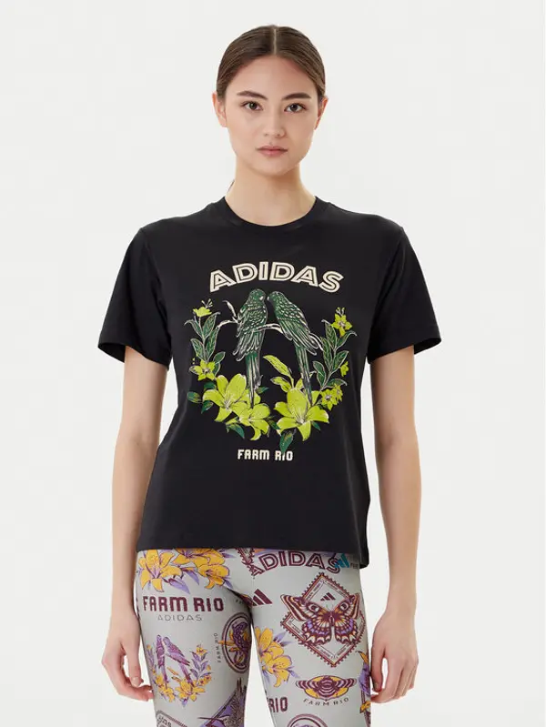 Adidas adidas T-shirt FARM Graphic JV8609 Crna Regular Fit