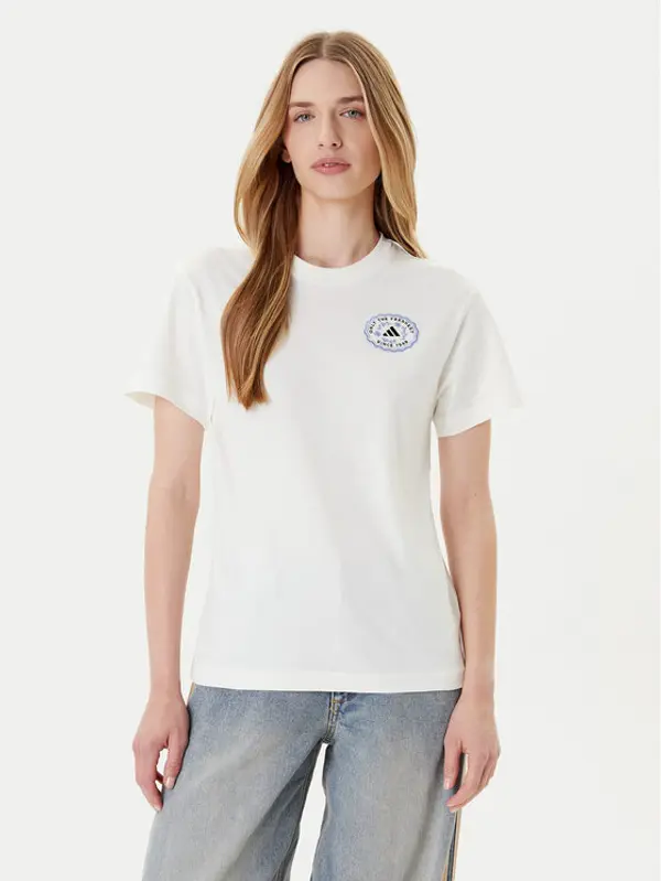 Adidas adidas T-shirt Farmers Market Graphic KB2485 Écru Regular Fit