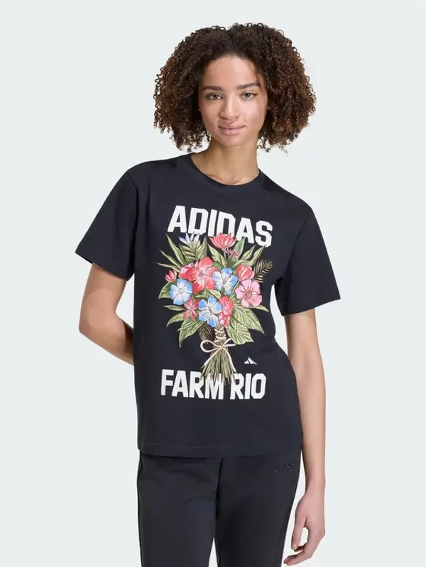 Adidas adidas T-shirt Fram Rio Graphic KR02801 Crna Regular Fit
