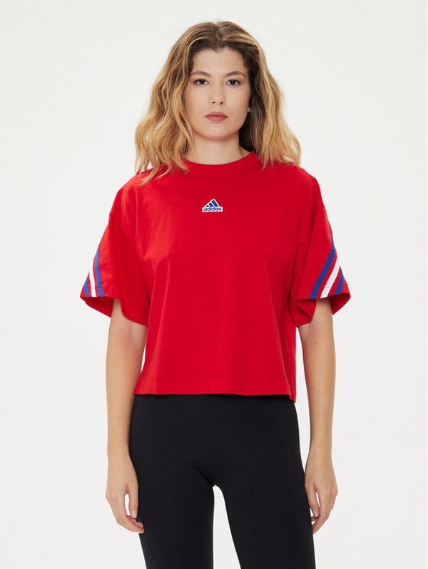 adidas adidas T-shirt Future Icons 3-Stripes IR9136 Crvena Loose Fit