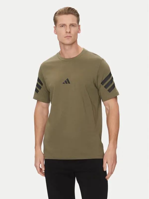 Adidas adidas T-shirt Future Icons 3-Stripes JD4876 Zelena Regular Fit