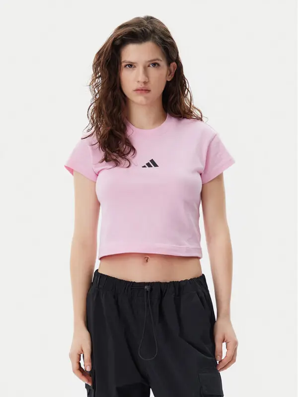 Adidas adidas T-shirt Future Icons Small Logo Baby JE4003 Ružičasta Slim Fit